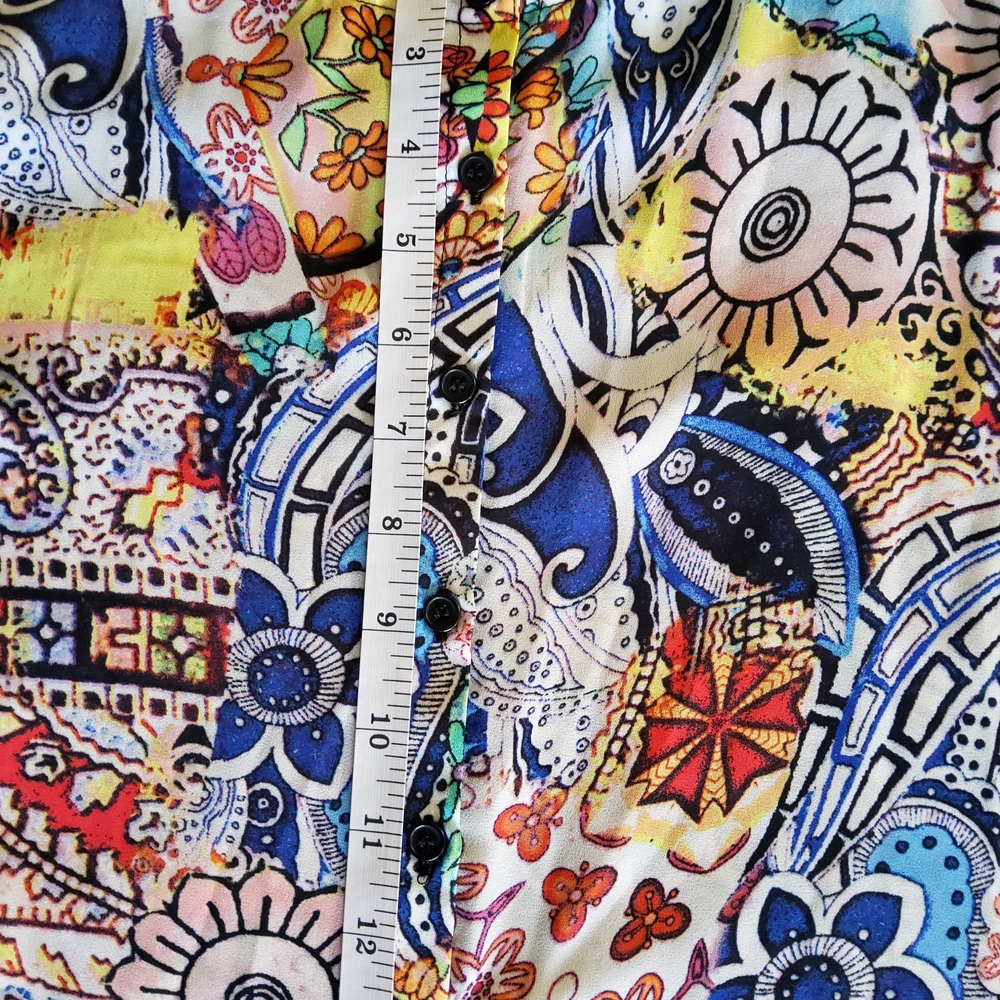 Melissa Paige Multicolor Paisley Blouse - Picture 7 of 10